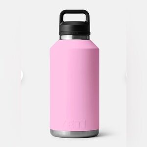 Yeti 64oz stainless steel water bottle rambler power pink with chug and sip caps